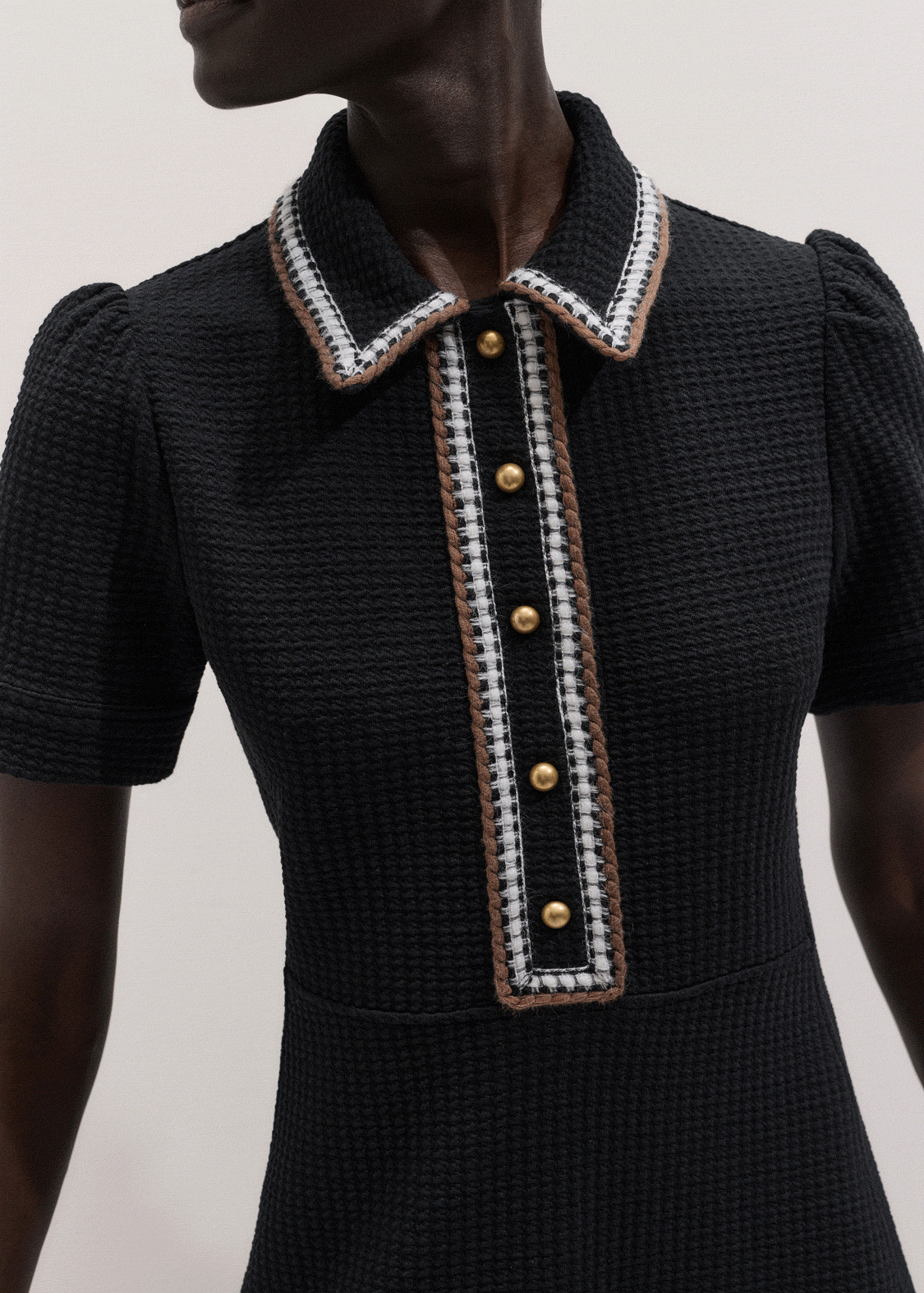 ME+EM Fit + Flare Midi Dress | Black | Image 2