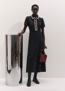 ME+EM Fit + Flare Midi Dress | Black | Image 5