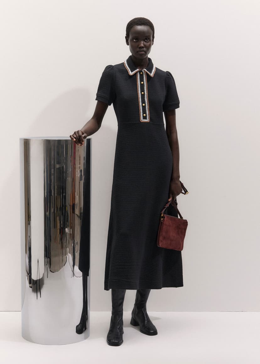ME+EM Fit + Flare Midi Dress | Black | Image 5