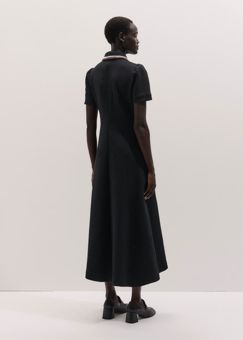 ME+EM Fit + Flare Midi Dress | Black | Image 4