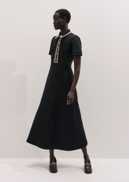 ME+EM Fit + Flare Midi Dress | Black | Image 1