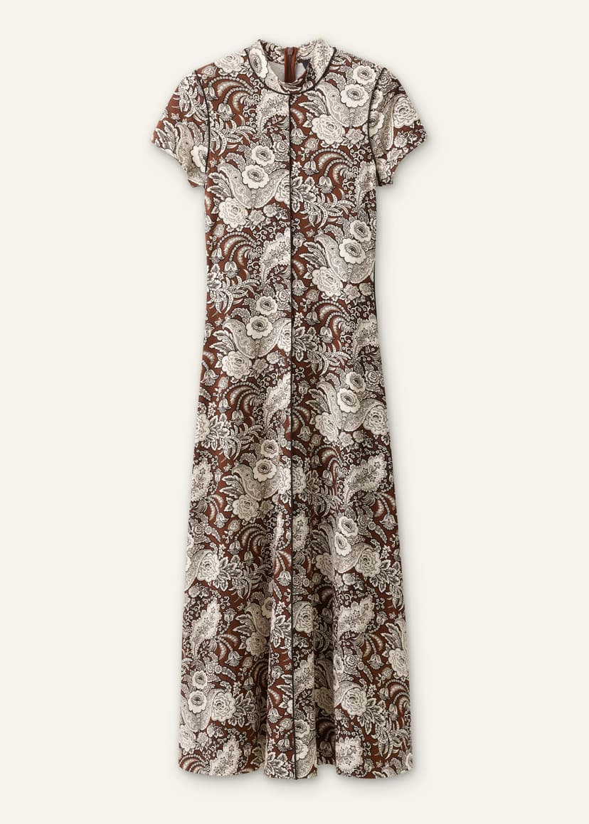 ME+EM Fit + Flare Maxi Dress | Brown Multi | Image 7