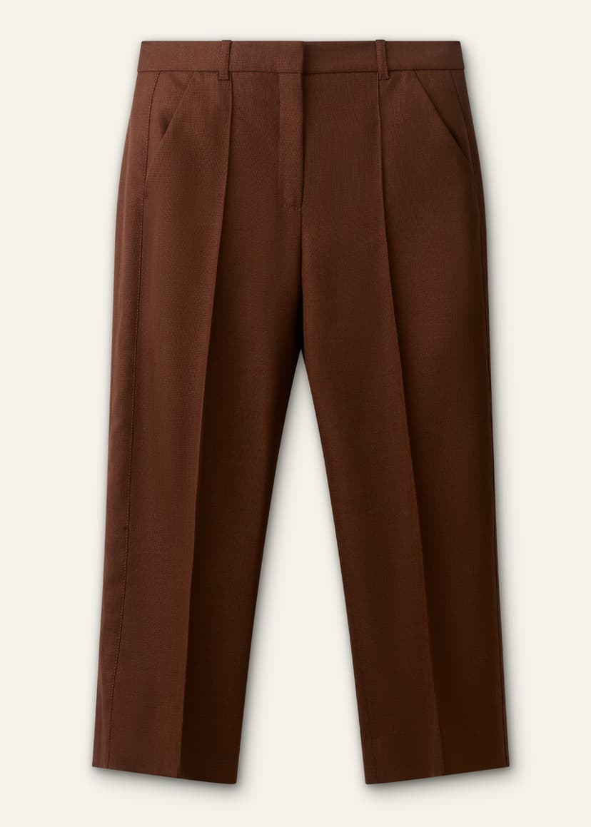 ME+EM Straight Crop Pant | Pecan Brown | Image 7