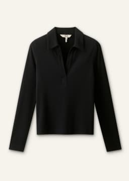 ME+EM Perfect Basic Polo Top | Navy | Image 7