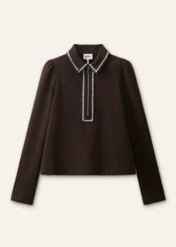 ME+EM Zip Front Swing Top | Cocoa Brown | Image 7