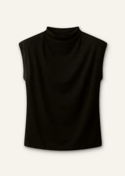 ME+EM Drape Sleeveless Top | Black | Image 7