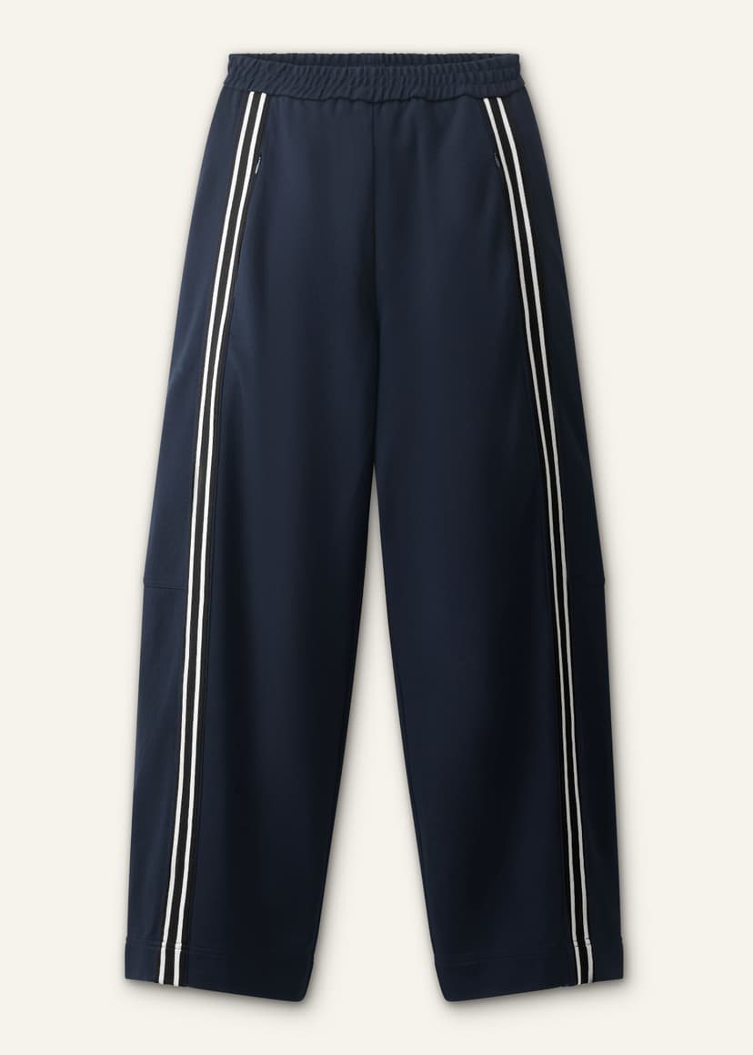 ME+EM Side Stripe Barrel Pant | Navy/Cream | Image 7