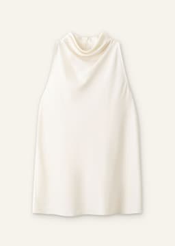 ME+EM Drape Neck Halter Top | Light Cream | Image 7