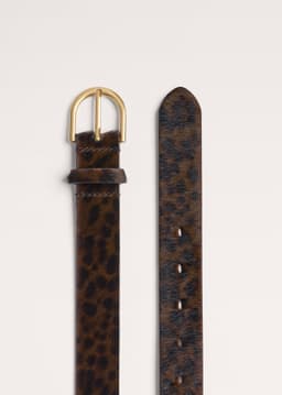 ME+EM Leopard Print Belt | Dark Brown Multi | Image 2