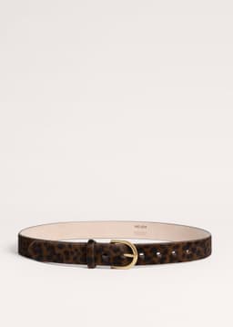ME+EM Leopard Print Belt | Dark Brown Multi | Image 1