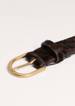ME+EM Leopard Print Belt | Dark Brown Multi | Image 3