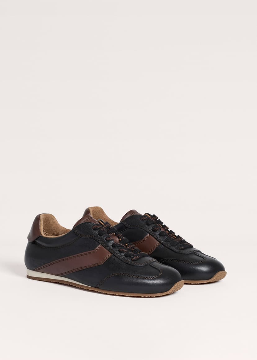 ME+EM Retro Runner Sneaker | Black/Brown | Image 7