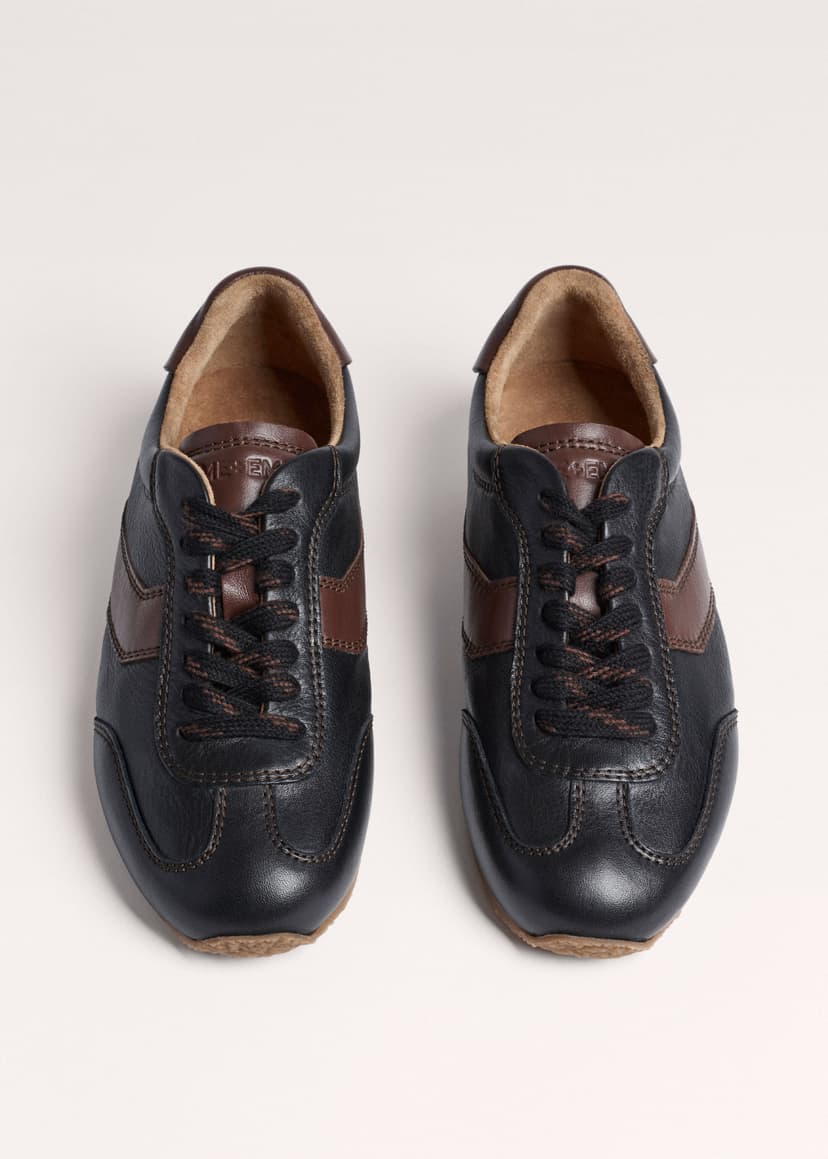 ME+EM Retro Runner Sneaker | Black/Brown | Image 6