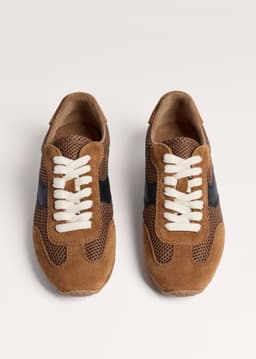 ME+EM Retro Runner Sneaker | Pecan Brown/Black | Image 4