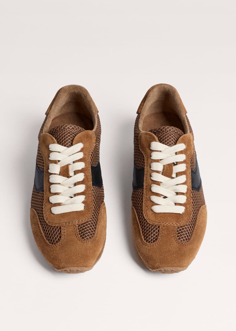 ME+EM Retro Runner Sneaker | Pecan Brown/Black | Image 4