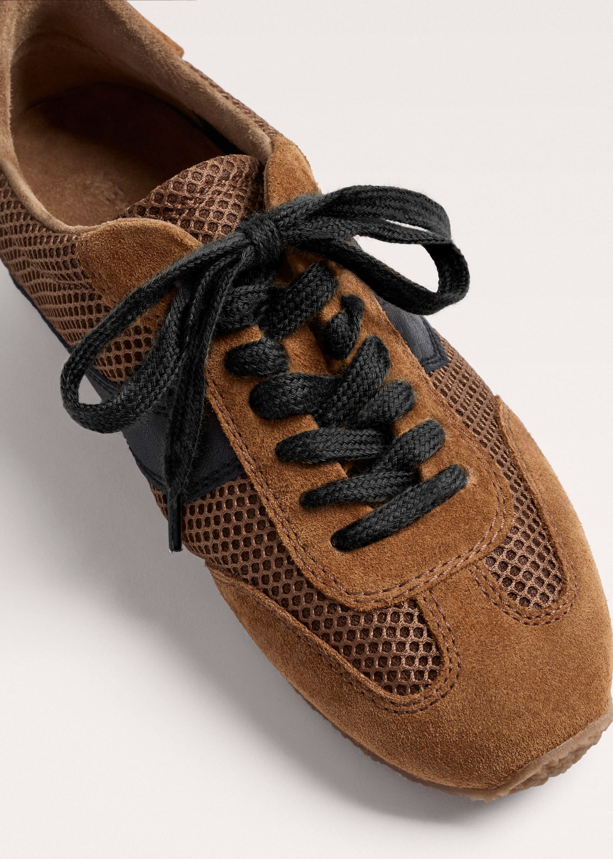 ME+EM Retro Runner Sneaker | Pecan Brown/Black | Image 2