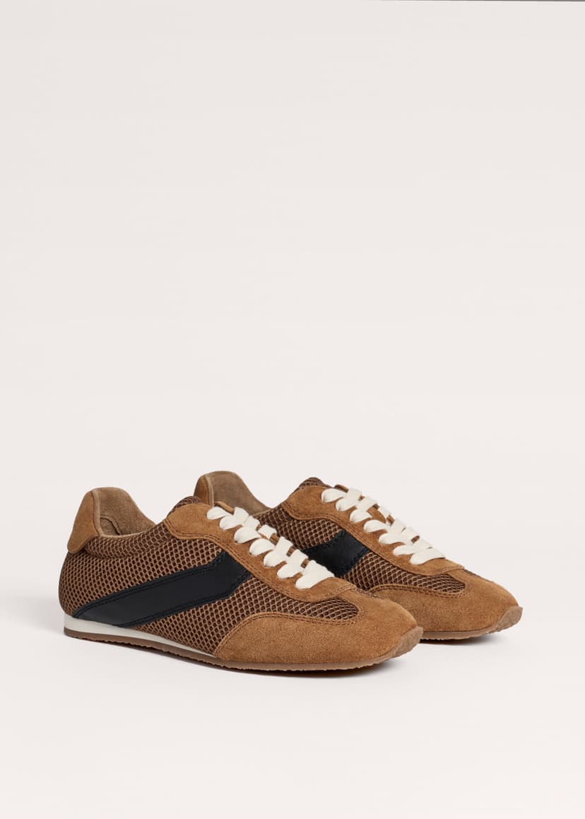 ME+EM Retro Runner Sneaker | Pecan Brown/Black | Image 8