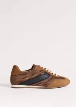 ME+EM Retro Runner Sneaker | Pecan Brown/Black | Image 1