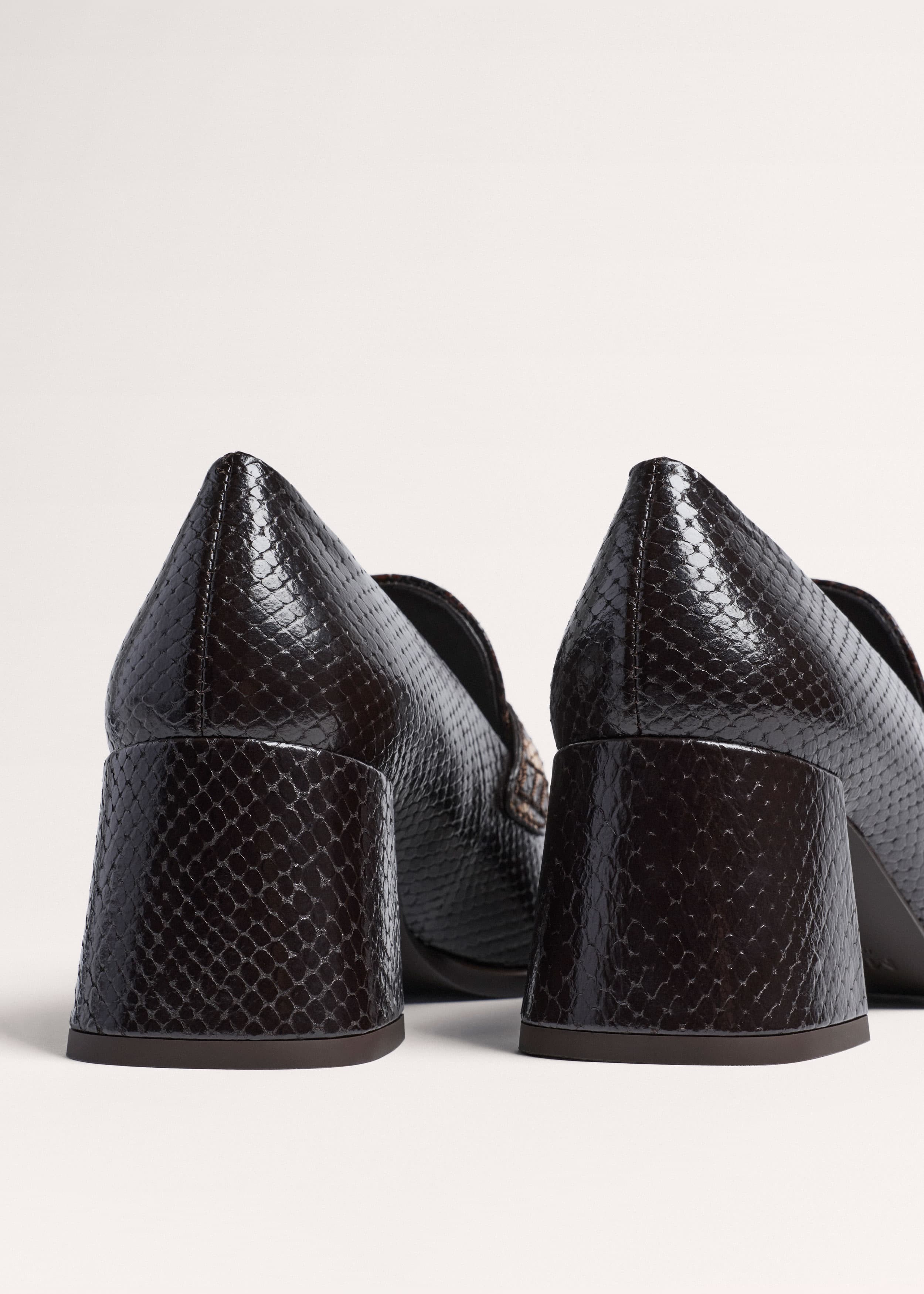 ME+EM Block Heel Loafer | Tan/Chocolate | Image 4