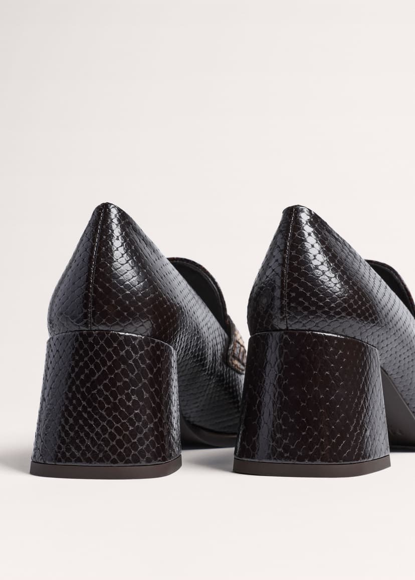 ME+EM Block Heel Loafer | Tan/Chocolate | Image 4