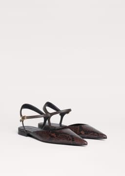 ME+EM Point Toe Flat | Chocolate Multi | Image 5
