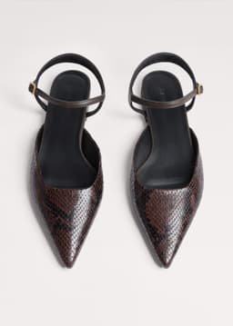 ME+EM Point Toe Flat | Chocolate Multi | Image 2
