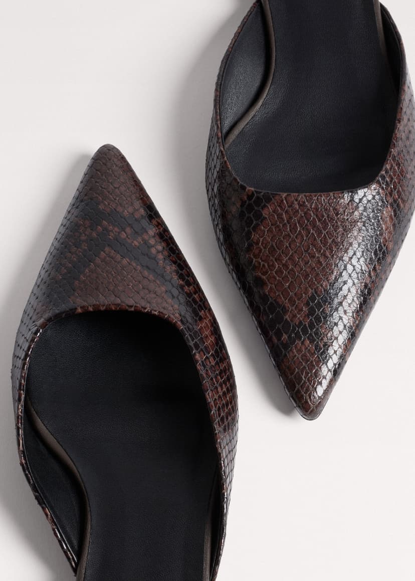 ME+EM Point Toe Flat | Chocolate Multi | Image 4