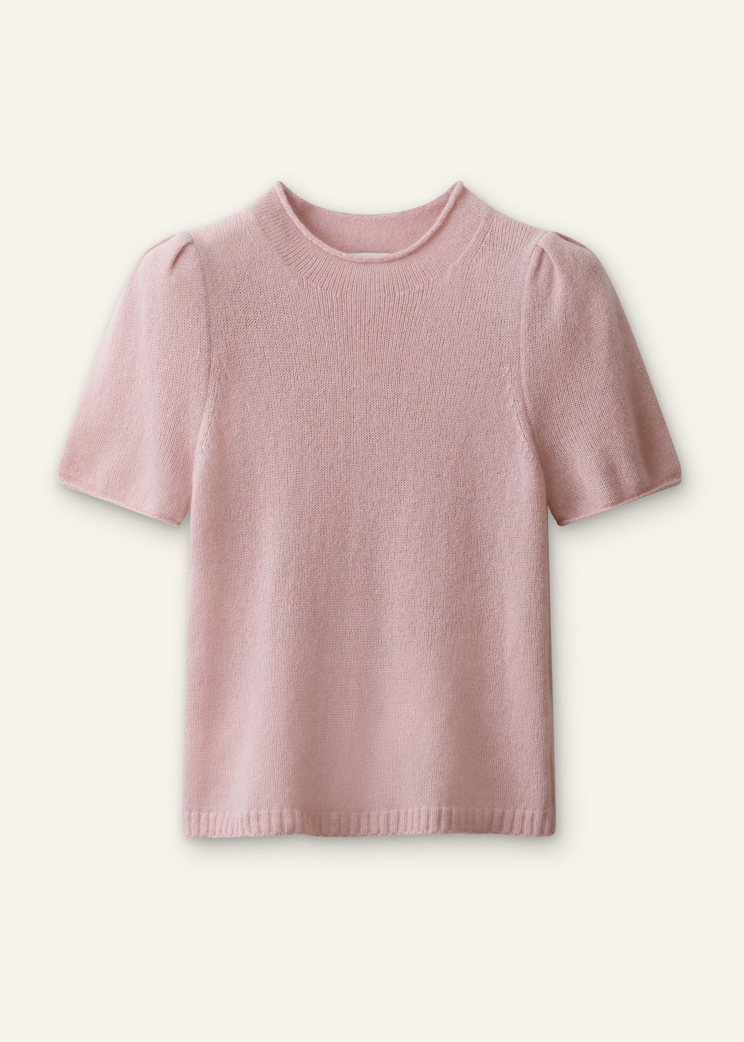 ME+EM Pouf Sleeve Knit Tee | Smoke Pink | Image 6