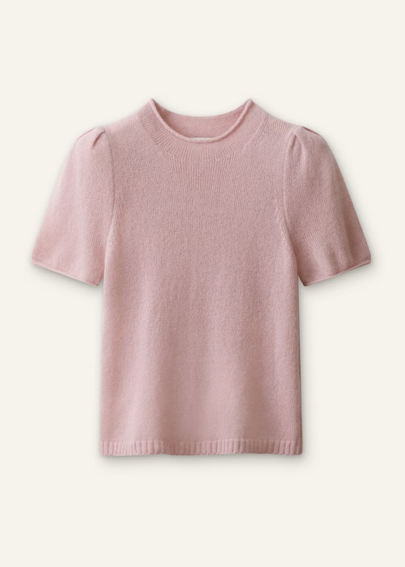 ME+EM Pouf Sleeve Knit Tee | Smoke Pink | Image 6