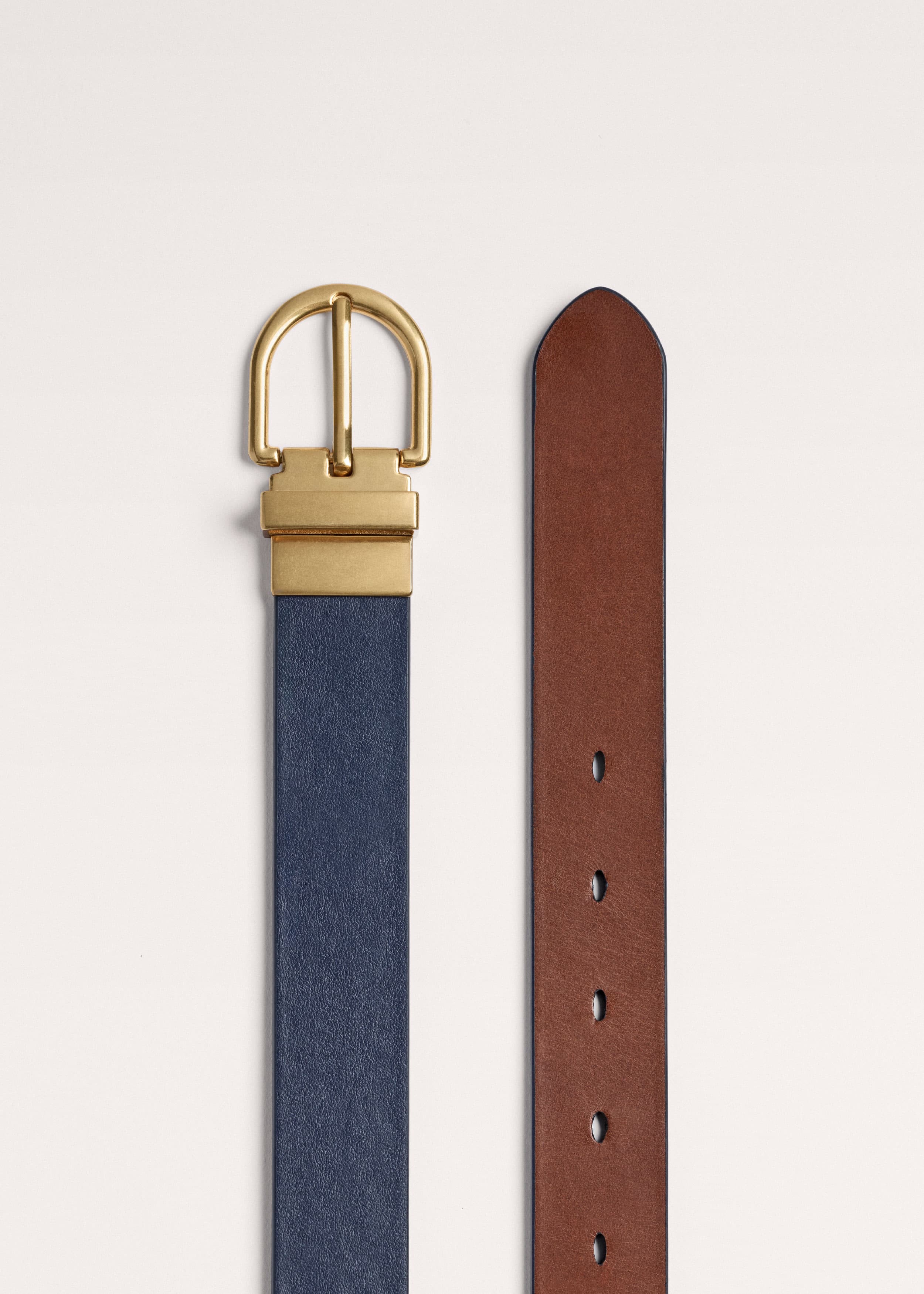 ME+EM Reversible Belt | Navy/Pecan | Image 2