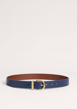ME+EM Reversible Belt | Navy/Pecan | Image 1
