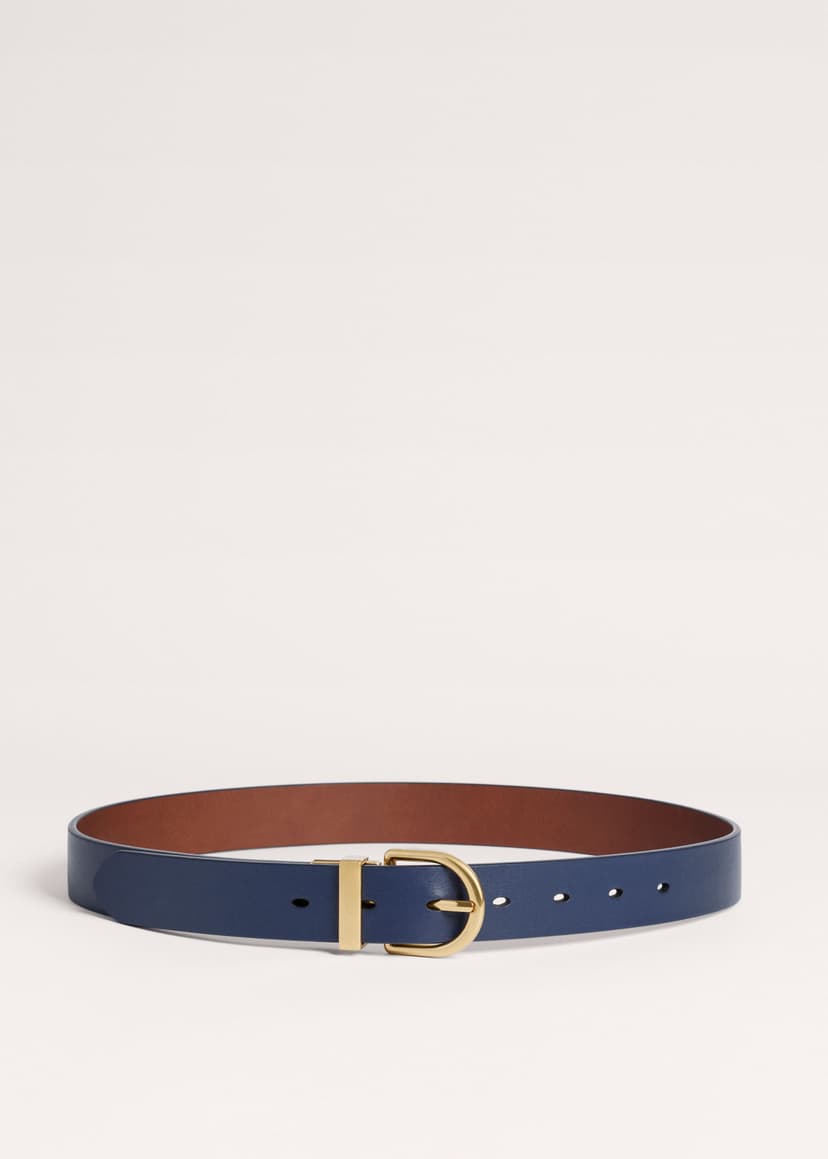 ME+EM Reversible Belt | Navy/Pecan | Image 1