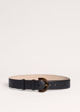 ME+EM Resin Buckle Belt | Black/Chocolate | Image 1