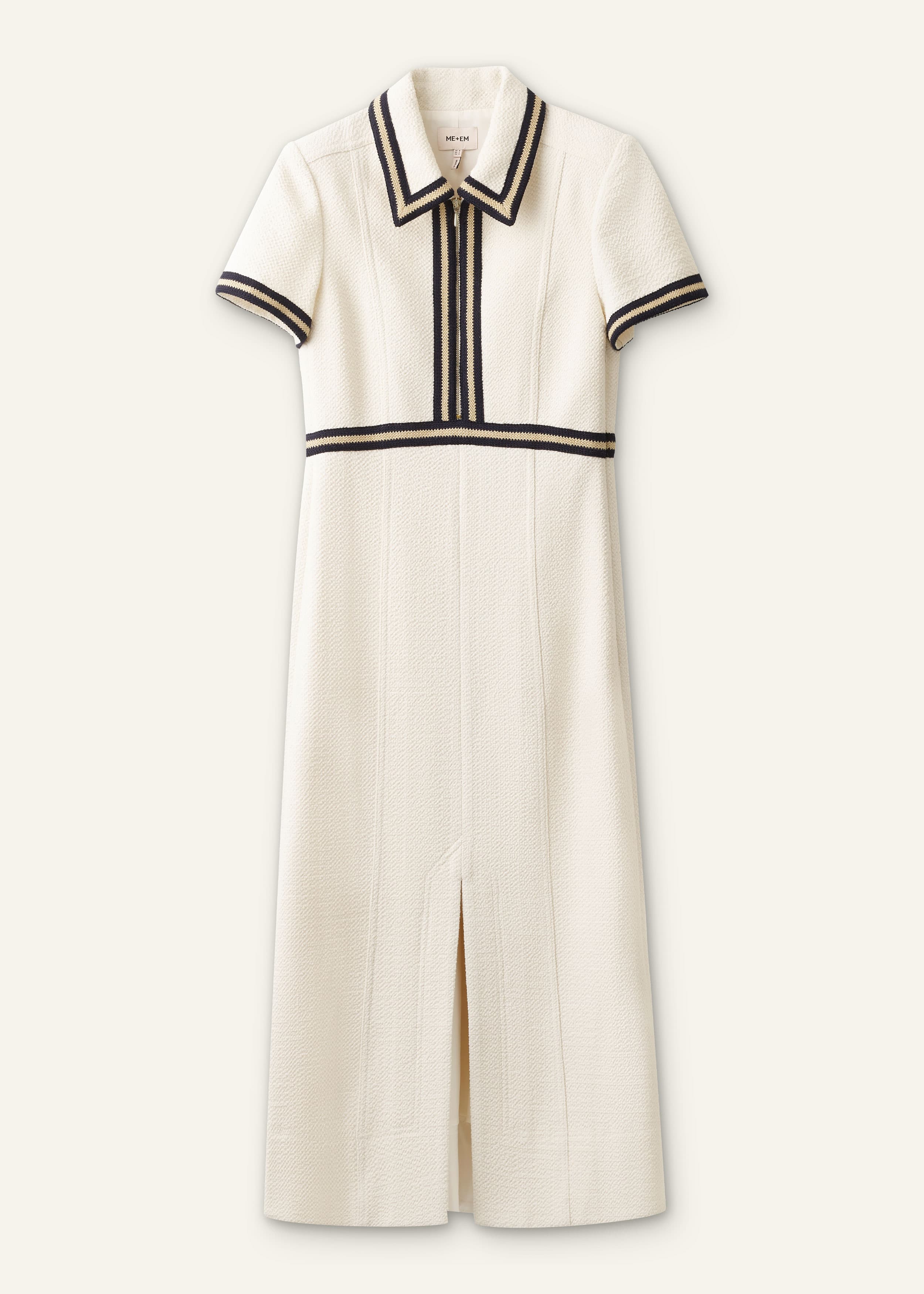ME+EM Fit + Flare Midi Dress | Cream | Image 6