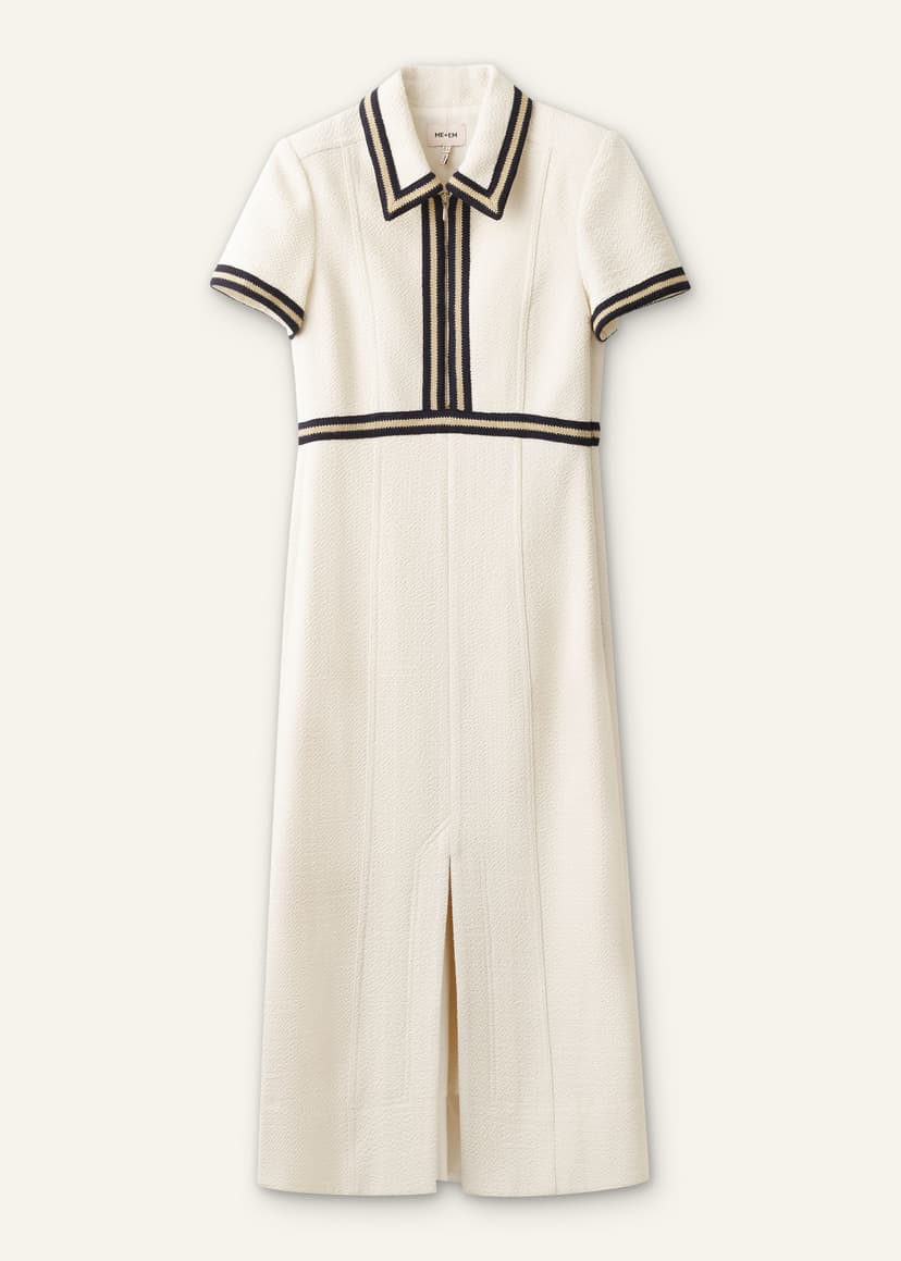 ME+EM Fit + Flare Midi Dress | Cream | Image 6
