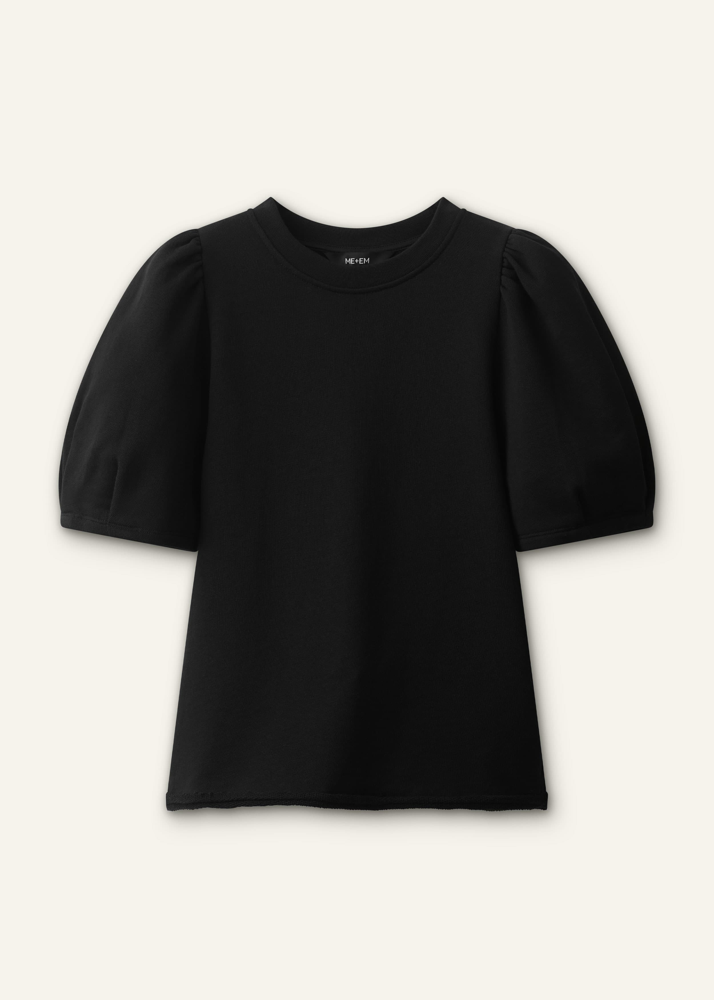 ME+EM Feminine Sleeve Tee | Black | Image 6