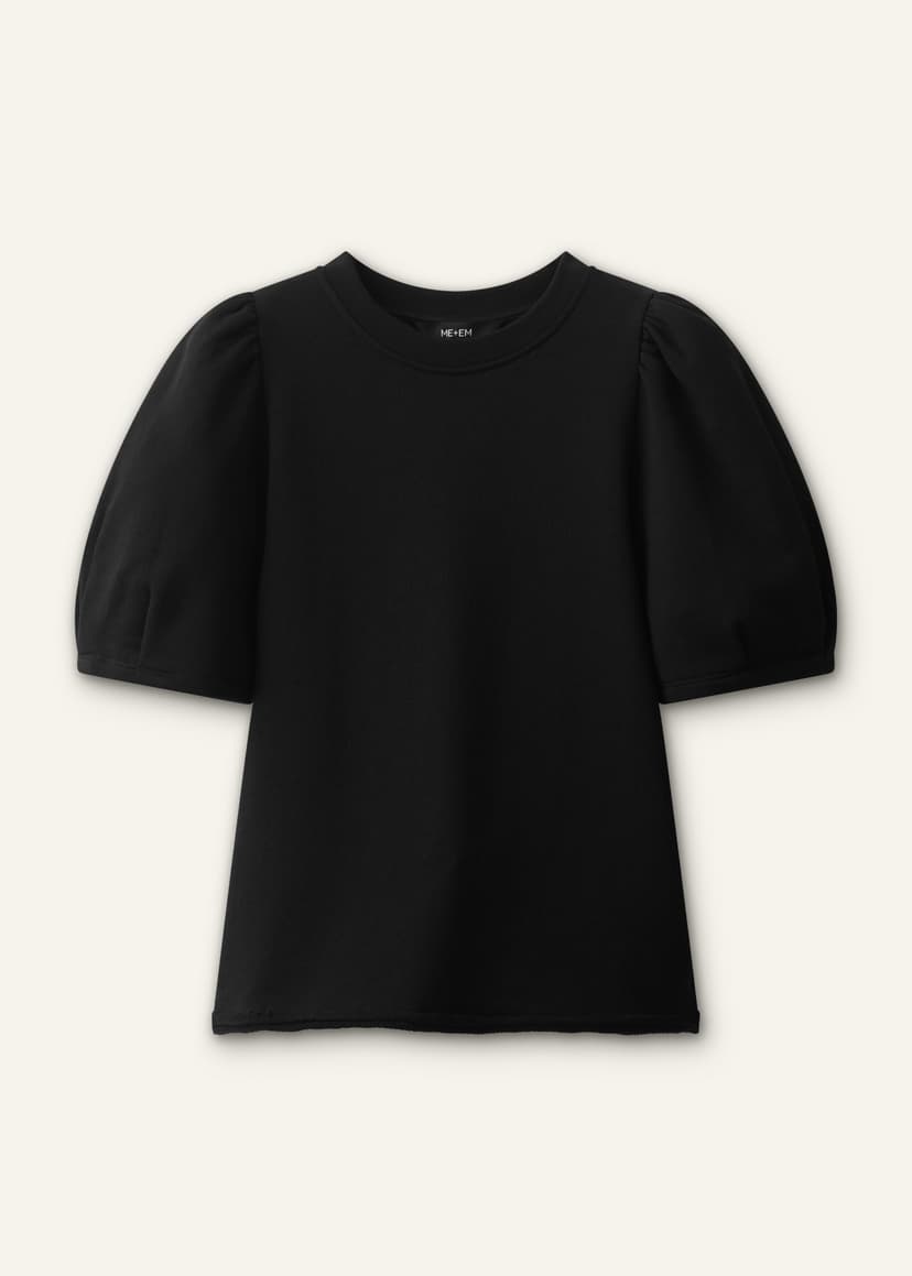 ME+EM Feminine Sleeve Tee | Black | Image 6