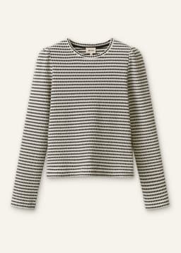 ME+EM Feminine Sleeve Top | Cream/Black | Image 6