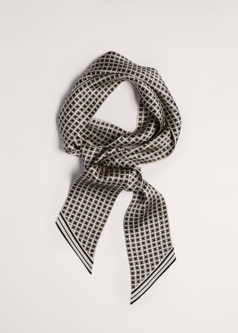 ME+EM Evening Scarf | Cream/Black | Image 4