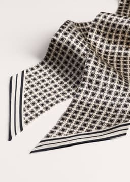 ME+EM Evening Scarf | Cream/Black | Image 5