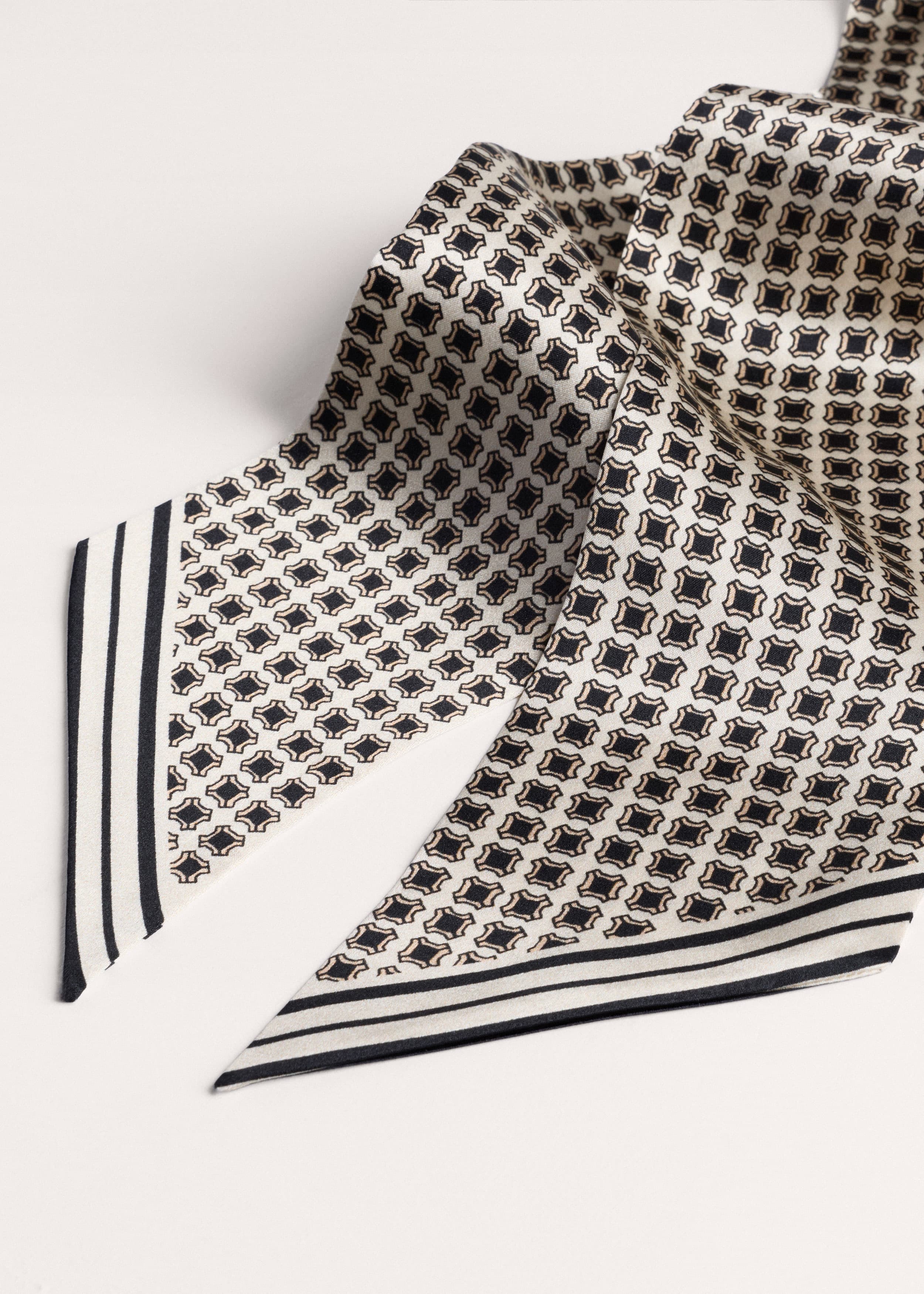 ME+EM Evening Scarf | Cream/Black | Image 5