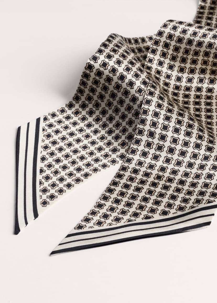 ME+EM Evening Scarf | Cream/Black | Image 5