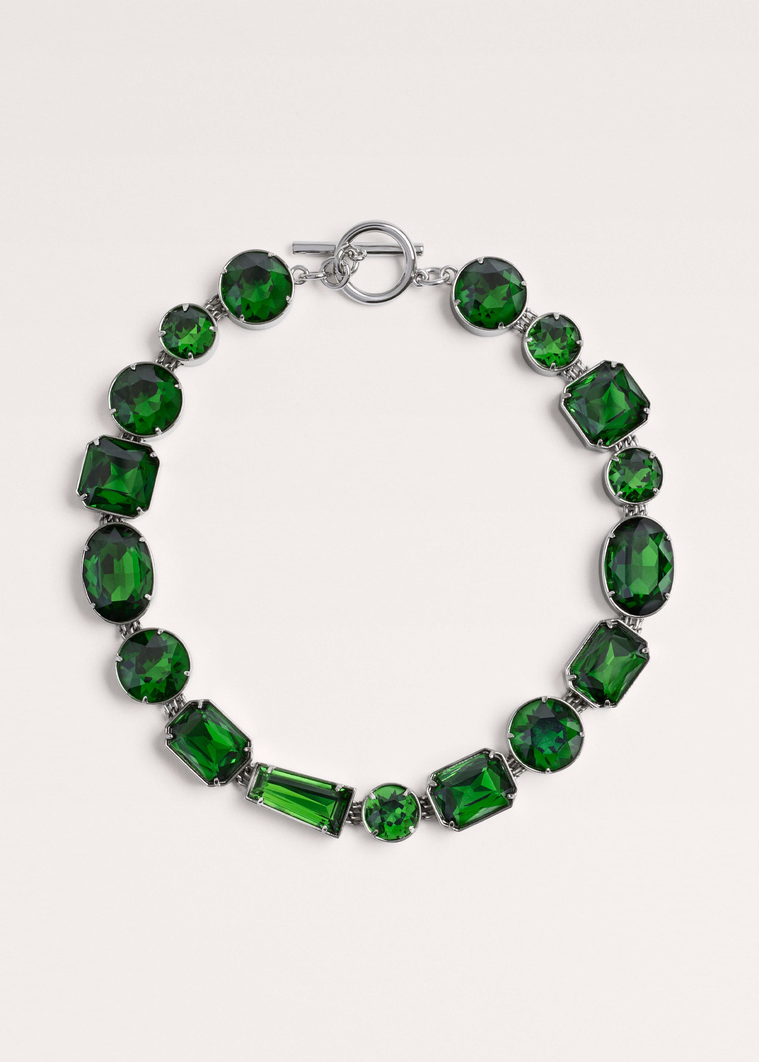 Crystal T-Bar Necklace