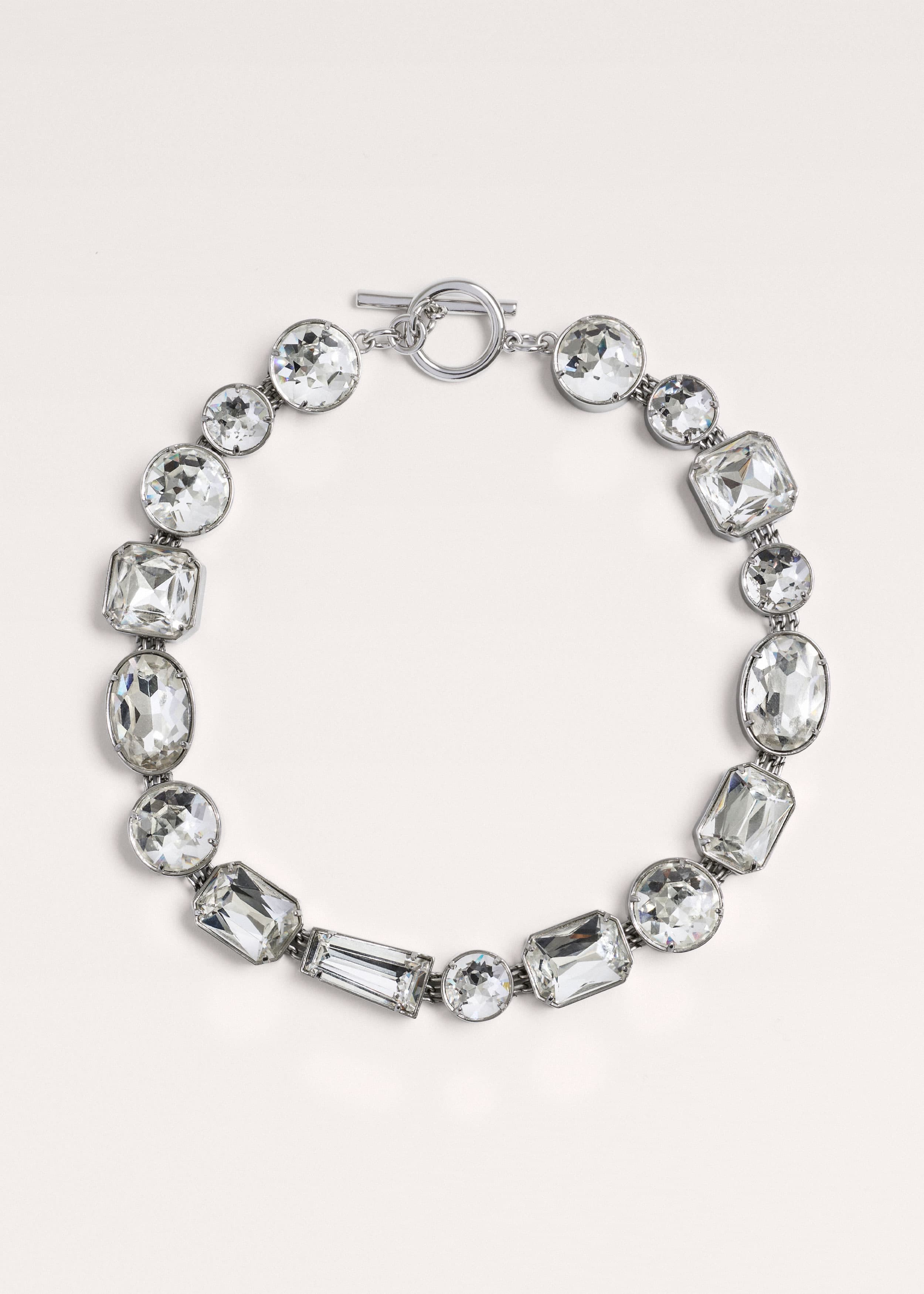 Crystal T-Bar Necklace