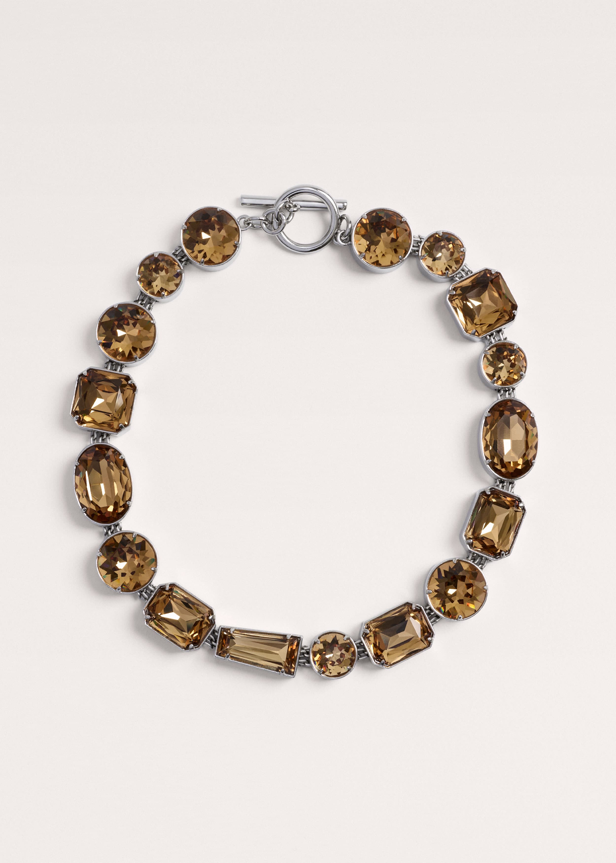 Crystal T-Bar Necklace
