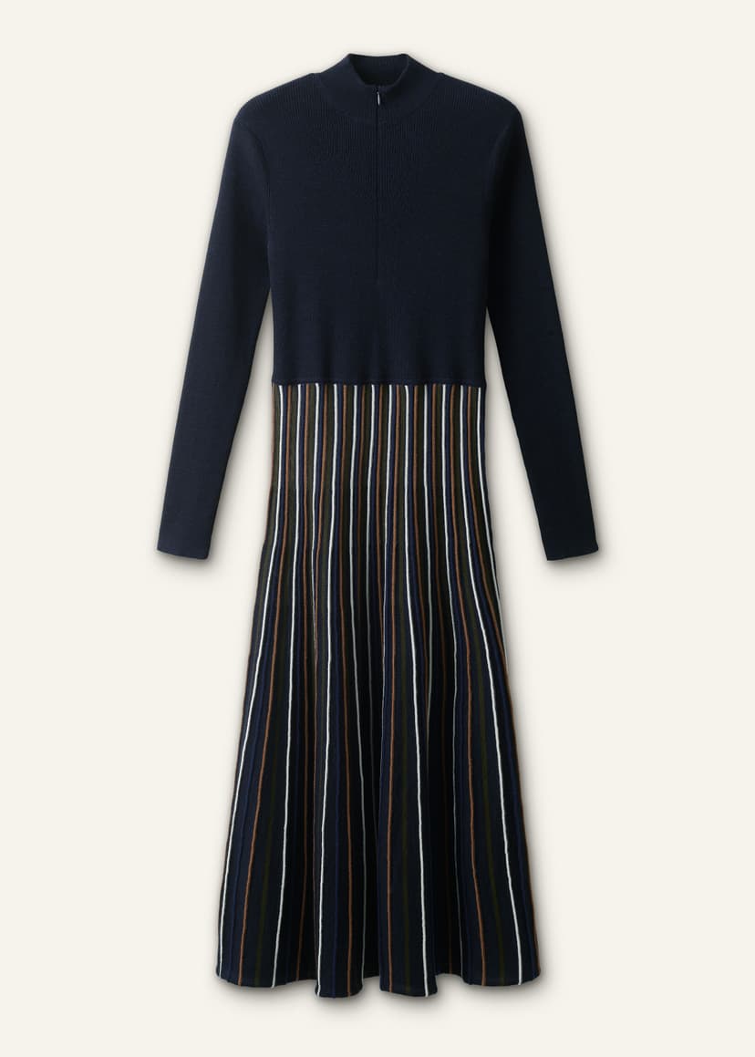 ME+EM Elongator Knit Maxi Dress | Navy Multi | Image 6