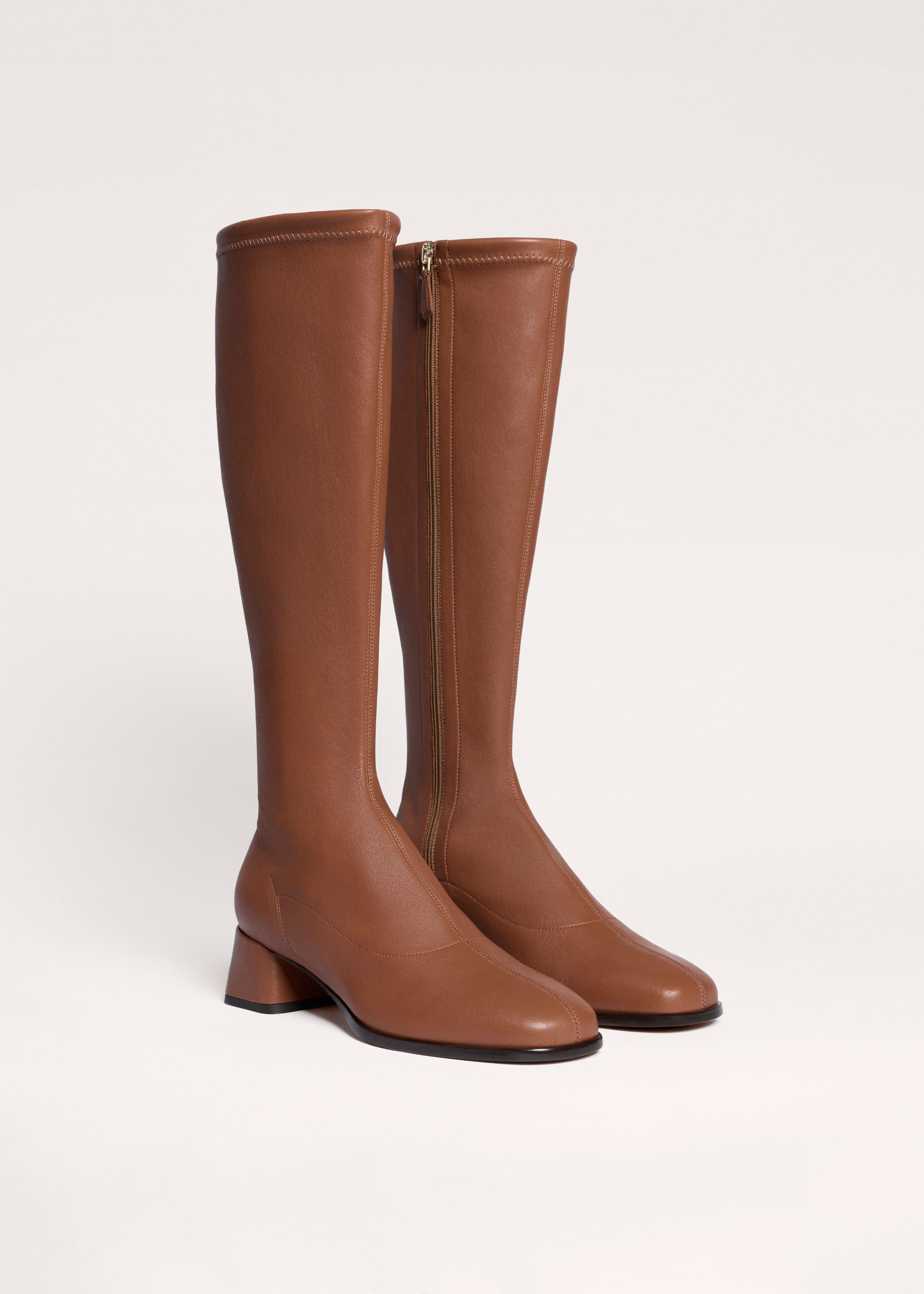 ME+EM Stretch Knee-High Boot | Tan | Image 5