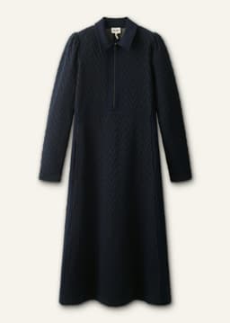 ME+EM Fit + Flare Midi Dress | Navy/Rich Olive | Image 6