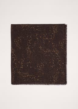 ME+EM Oversized Leopard Scarf | Dark Brown Multi | Image 1
