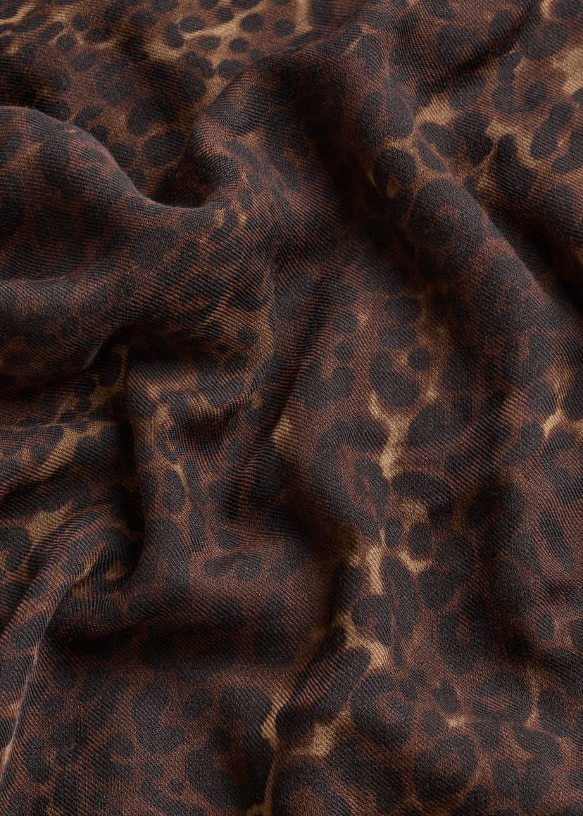 ME+EM Oversized Leopard Scarf | Dark Brown Multi | Image 4